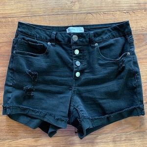 Mudd Junior’s Black Denim Shorts